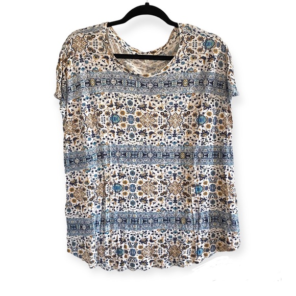 LUCKY BRAND Cap Sleeve Top 1X - Picture 1 of 3